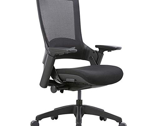 CLATINA Ergonomic High Swivel Executive Chair with Adjustable Height 3D Arm Rest Lumbar Support and Mesh Back for Home Office BIFMA Certified Black