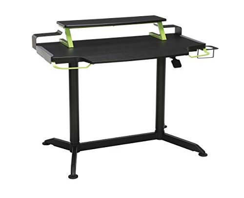 RESPAWN 3000 Gaming Computer Desk – Ergonomic Height Adjustable Gaming Desk, in Green