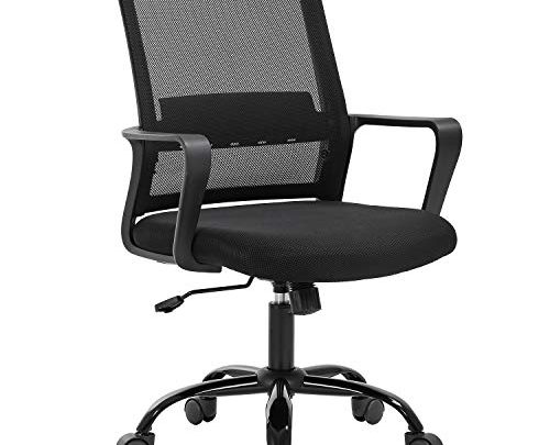 Home Office Chair Ergonomic Desk Chair Swivel Rolling Computer Chair Executive Lumbar Support Task Mesh Chair Adjustable Stool for Women Men,Black