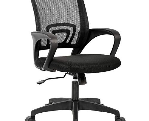 Home Office Chair Ergonomic Desk Chair Mesh Computer Chair with Lumbar Support Armrest Executive Rolling Swivel Adjustable Mid Back Task Chair for Women Adults,