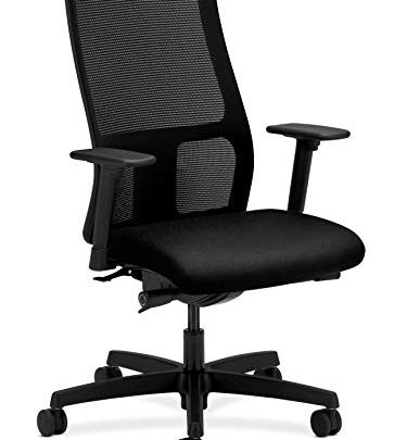 HON Ignition Series Mid-Back Work Chair – Mesh Computer Chair for Office Desk, Black (HIWM2)