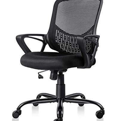Ergonomic Office Chair Lumbar Support Mesh Chair Computer Desk Task Chair with Armrests