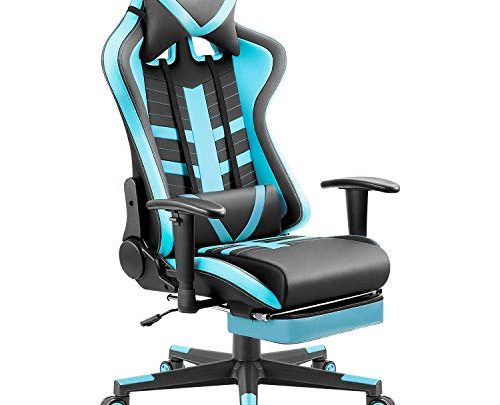Homall Ergonomic High-Back Racing Chair Pu Leather Bucket Seat,Computer Swivel Office Chair Headrest and Lumbar Support Executive Desk Chair with Footrest,