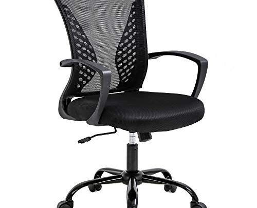 Office Chair Ergonomic Desk Chair Mesh Computer Chair with Lumbar Support Armrest Mid Back Rolling Swivel Adjustable Task Chair for Women Adults,