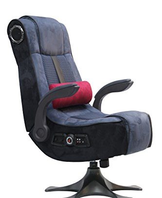 X Rocker PRO 2.1 Wireless 4 Speaker Pedestal Video Gaming Chair Pedestal Base, High Tech Audio, Tilt & Swivel Design,