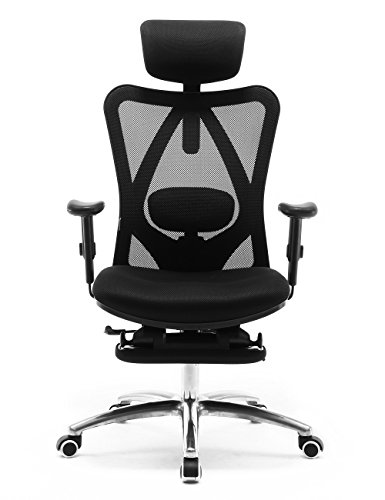 Sihoo Ergonomics Office Chair Recliner Chair,Computer Chair Desk Chair, Adjustable Headrests Chair Backrest and Armrest’s Mesh Chair (Black)