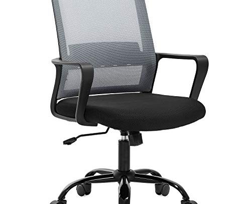Home Office Chair Ergonomic Desk Chair Swivel Rolling Computer Chair Executive Lumbar Support Task Mesh Chair Adjustable Stool for Women Men,Grey
