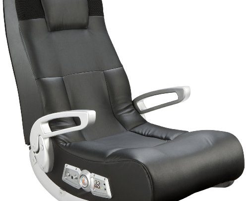 Ace Bayou X Rocker II SE 2.1 Black Leather Floor Video Gaming Chair for Adult, Teen, and Kid Gamers with Armrest and Headrest  –
