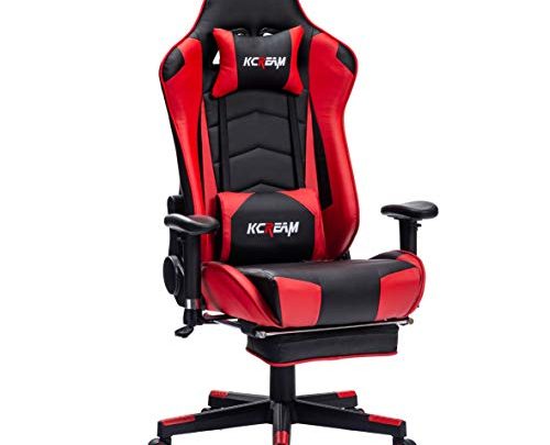 KCREAM Gaming Chair PC Computer Video Game Racing Gamer Chair High Back Reclining Executive Ergonomic Desk Office Chair (red)
