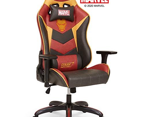 Marvel Avengers Gaming Chair Office Chair Computer Racing Desk Chair Black – Endgame & Infinity War Series Marvel Legends, (Iron Man,