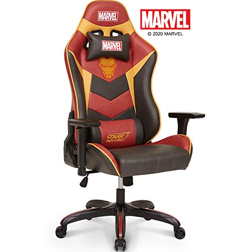 Marvel Avengers Gaming Chair Office Chair Computer Racing Desk Chair Black – Endgame & Infinity War Series Marvel Legends, (Iron Man,