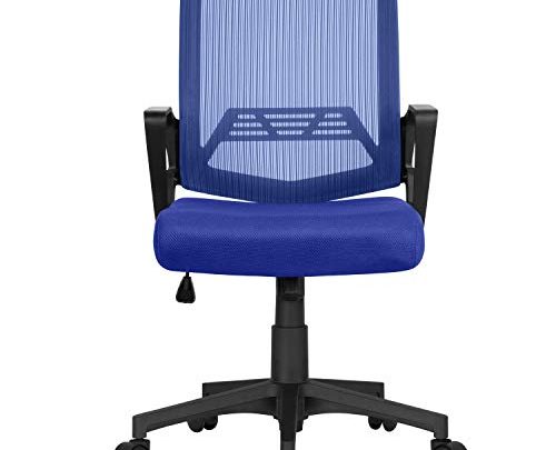 Yaheetech Ergonomic Office Chair Mid-Back Mesh Desk Chair Height Adjustable Computer Chair w/ 360° Rolling Casters and Armrests