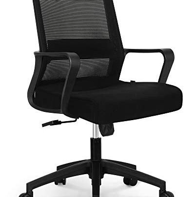 NEO CHAIR Office Chair Computer Desk Chair Gaming Bulk Business Ergonomic Mid Back Cushion Lumbar Support with Wheels Comfortable Black Mesh Racing Seat Adjustable Swivel Rolling Executive