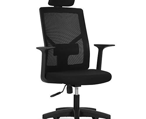 NEO CHAIR Office Chair Computer Desk Chair Gaming – Bulk Business Ergonomic Mid Back Cushion Lumbar Support Wheels Comfortable Black Mesh Racing Seat Adjustable Swivel Rolling Executive (Headrest)