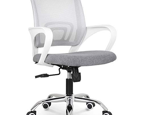 NEO CHAIR Office Chair Computer Desk Chair Gaming – Ergonomic Mid Back Cushion Lumbar Support with Wheels Comfortable Brown Mesh Racing Seat Adjustable Swivel Rolling Home Executive