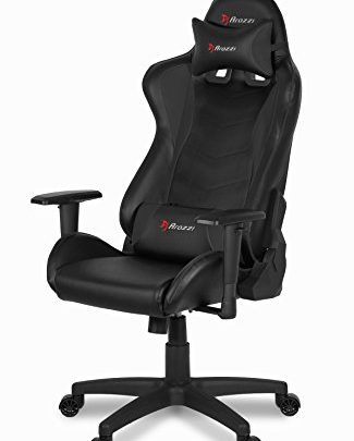 Arozzi Forte Racing Style Gaming Chair with High Backrest, Recliner, Swivel, Tilt, Rocker & Seat Height Adjustment, Lumbar & Headrest Pillows Included –