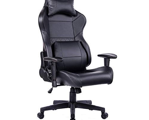 HEALGEN Reclining Gaming Chair with Adjustable Massage Lumbar Pillow Memory Foam PC Computer Racing Chair – Ergonomic High-Back Office Desk Chair