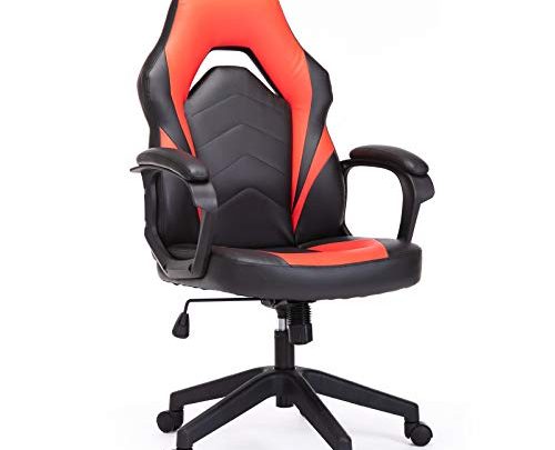 SMUGCHAIR Racing Gaming Chair Executive Bonded Leather Computer Office Chair with Adjustable Height and Padding Armrest