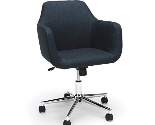 OFM Essentials Collection Upholstered Home Office Desk Chair, in Blue (ESS-2085-BLU)