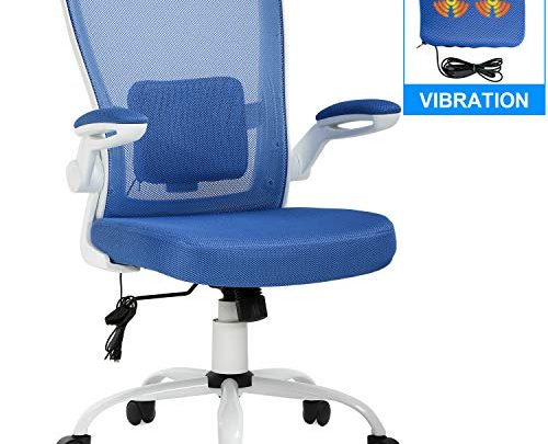 Office Chair Desk Chair Computer Chair Swivel Rolling Executive Task Chair with Lumbar Support Arms Mid Back Adjustable Mesh Ergonomic Chair for Women Adults,