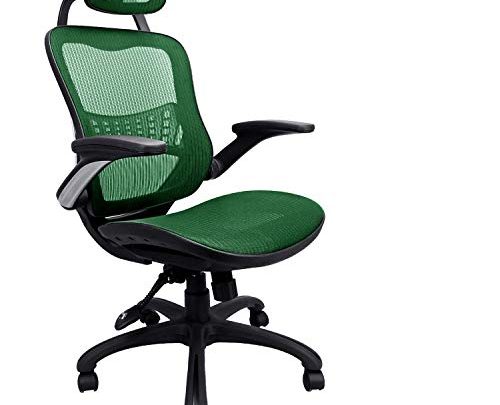 Ergousit High Back Ergonomic Office Chair Mesh Desk Chairs Adjustable Office Chair with Breathable Backrest, Headrest, Armrest and Seat Height for Conference Room (Gery)