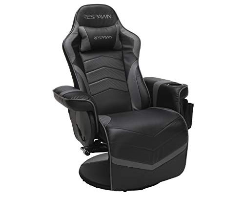 RESPAWN-900 Racing Style Gaming Recliner, Reclining Gaming Chair, in Gray (RSP-900-GRY)
