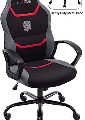 Gaming Chair Racing Style Office Chair Swivel Computer Gamer Chair with Fully Foam, Esports Video Game Chair Lumber Support