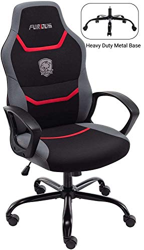 Gaming Chair Racing Style Office Chair Swivel Computer Gamer Chair with Fully Foam, Esports Video Game Chair Lumber Support