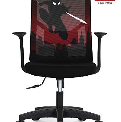 Marvel Avengers Office Chair Computer Desk Chair Gaming – Ergonomic Mid Back Cushion Lumbar Support Wheels Comfortable Mesh Racing Seat Adjustable Swivel Rolling Home Executive