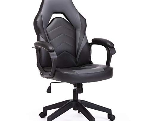 SMUGCHAIR Racing Gaming Chair Executive Bonded Leather Computer Office Chair with Adjustable Height and Padding Armrest