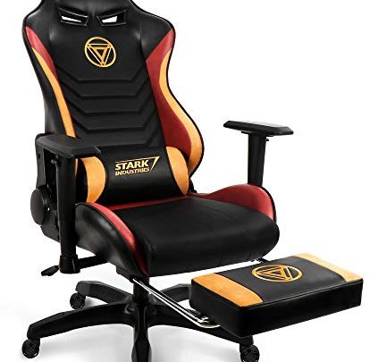 Marvel Avengers Gaming Chair Desk Office Computer Racing Chairs – Recliner Adults Gamer Ergonomic Game Footrest Reclining High Back Support Racer Leather Rocker Foot Rest