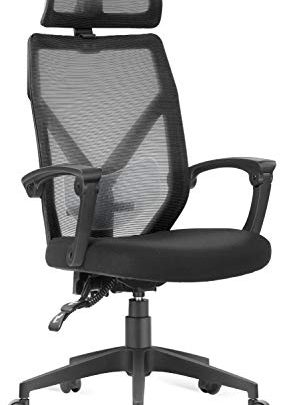 Office Chair – Dripex Desk Chair with Wheels and Arms Ergonomic Swivel Chair Adjustable Home Office Computer Chair for Women&Men