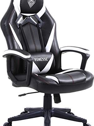 Ergonomic Gaming Chair, Swivel Computer Gaming Chair with Massage, Racing Style Home Office Chair, High Back Gaming Desk Chair, Carbon Fibre Modern Task Chair,