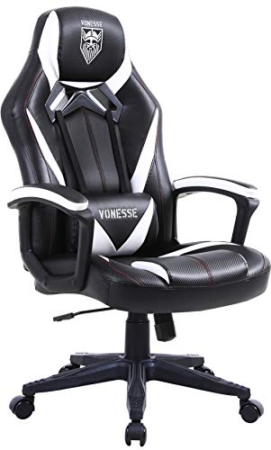 Ergonomic Gaming Chair, Swivel Computer Gaming Chair with Massage, Racing Style Home Office Chair, High Back Gaming Desk Chair, Carbon Fibre Modern Task Chair,