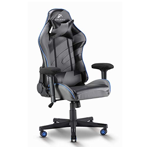 Atelerix Ventris Equinox PU Leather Gaming Chair – Desk, Office or Computer Chair – Tilting Mechanism & Ergonomic Adjustable Swivel Game Chair w/ 4D Armrests,