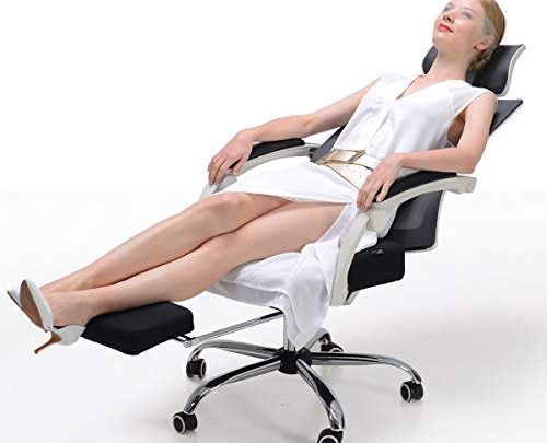 Hbada Ergonomic Office Recliner Chair – High Back Desk Chair Racing Style with Lumbar Support – Height Adjustable Seat, Headrest- Breathable Mesh Back –