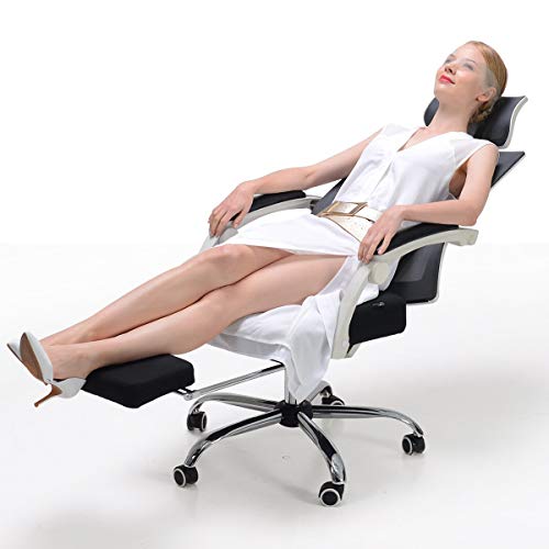 Hbada Ergonomic Office Recliner Chair – High Back Desk Chair Racing Style with Lumbar Support – Height Adjustable Seat, Headrest- Breathable Mesh Back –