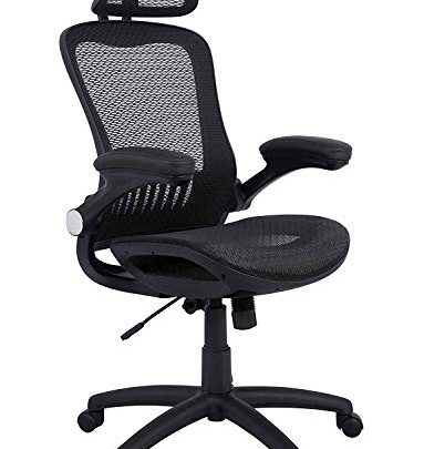 Office Chair, Ergonomic Computer Desk Chair Executive Mesh Office Chair High Back Swivel Chair with Lumbar Support(Black)