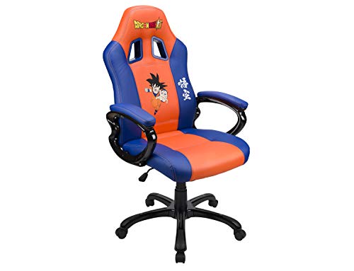 Gaming Bucket Seat – Gamer Armchair with Ergonomic Seat – Swivel Office and Game Chair – Official Dbz Dragon Ball Super License –