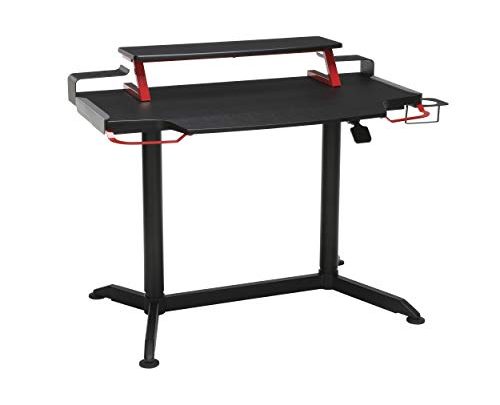 RESPAWN 3000 Gaming Computer Desk – Ergonomic Height Adjustable Gaming Desk, in Red