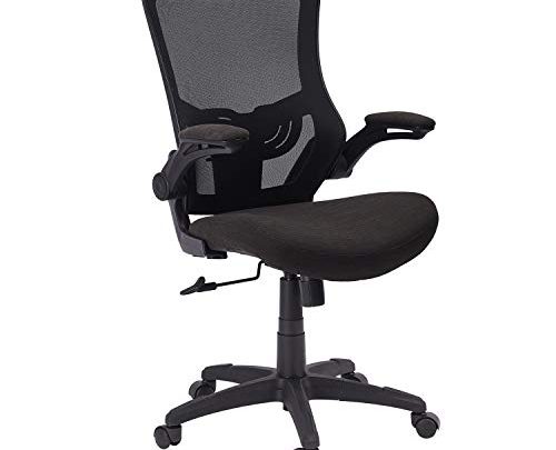 KLASIKA Mesh Ergonomic Desk Chair with Flip-up Arm Rest and Lumbar Support for Home Office