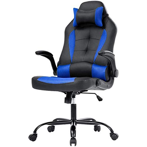 Gaming Chair Office Chair High Back PU Leather Ergonomic Game Work Home Desk Chair Swivel Chair with Adjustable Armrest