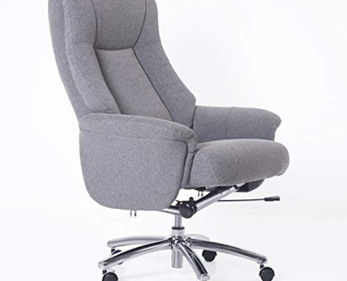 Futuro Hogar Executive Office Chair Adjustable High Back Lumbar Support Chair Rolling Swivel Reclining Chair with Casters Computer Desk Chair Modern Gaming Chair Chenille(Gray)