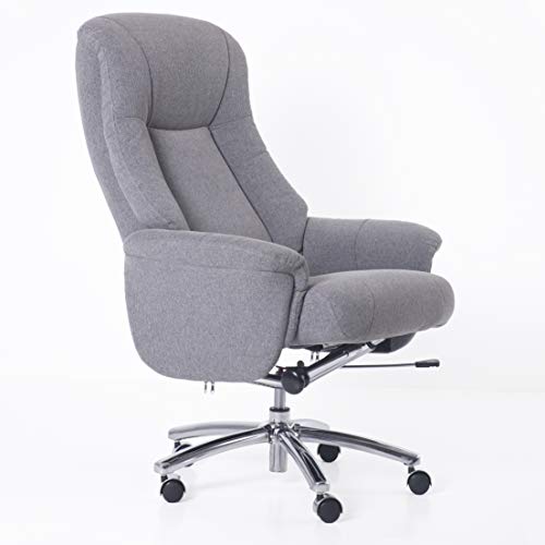 Futuro Hogar Executive Office Chair Adjustable High Back Lumbar Support Chair Rolling Swivel Reclining Chair with Casters Computer Desk Chair Modern Gaming Chair Chenille(Gray)