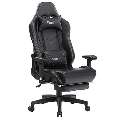 KASORIX Ergonomic Gaming Chair High Back Racing Chair with Footrest Massage Computer Gaming Chair Reclining Home Office Chair with Headrest and Lumbar Support