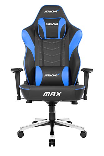 AKRacing Masters Series Max Gaming Chair with Wide Flat Seat, 400 Lbs Weight Limit, Rocker and Seat Height Adjustment Mechanisms with 5/10 Warranty,