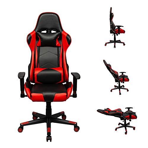 X&T Gaming Chair Office Chair Leather Video Game Chairs with Lumbar Support & Adjustable Armrest,High Back Gamer Chairs for Adults,