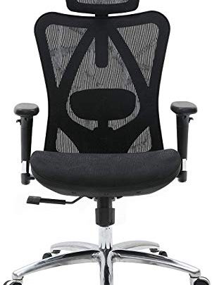 SIHOO Ergonomic Office Chair, Computer Chair Desk Chair High Back Chair Breathable, Skin-Friendly Mesh Chair Adjustable 3D Armrest and Lumbar Support (Black)