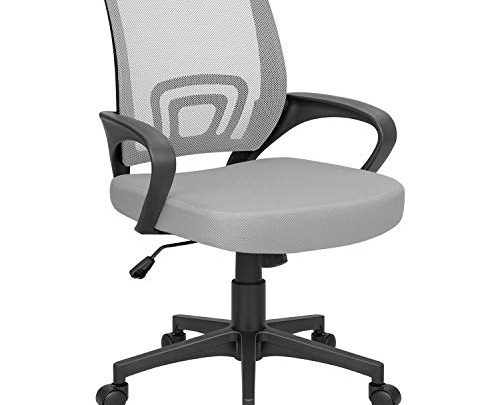 Homall Office Mid Back Computer Ergonomic Desk Chair, Grey