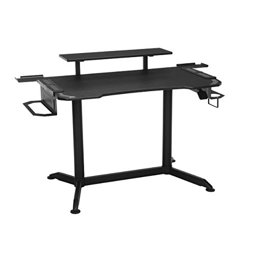 RESPAWN 3010 Gaming Computer Desk – Ergonomic Height Adjustable Gaming Desk, in Gray